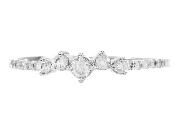 0,194 Ct Round Cut Diamond Ring