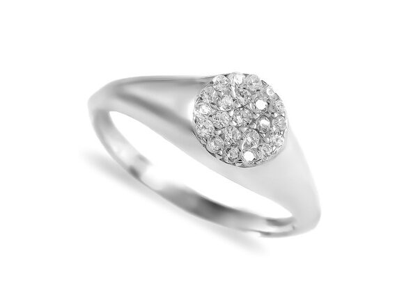 0,115 Ct Round Cut Diamond Ring