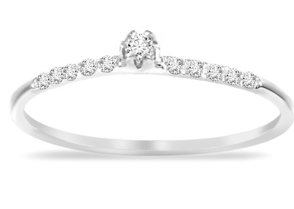 0,096 Ct Round Cut Diamond Ring