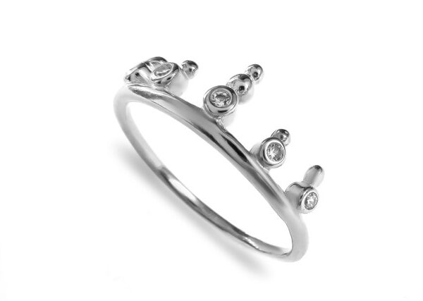 0,054 Ct Round Cut Diamond Ring