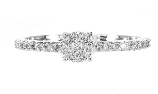0,208 Ct Round Cut Diamond Ring