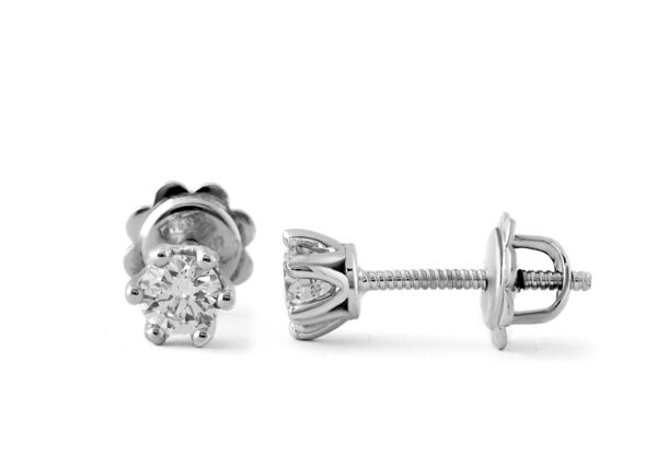 0,62 Ct Round Cut Diamond Earring