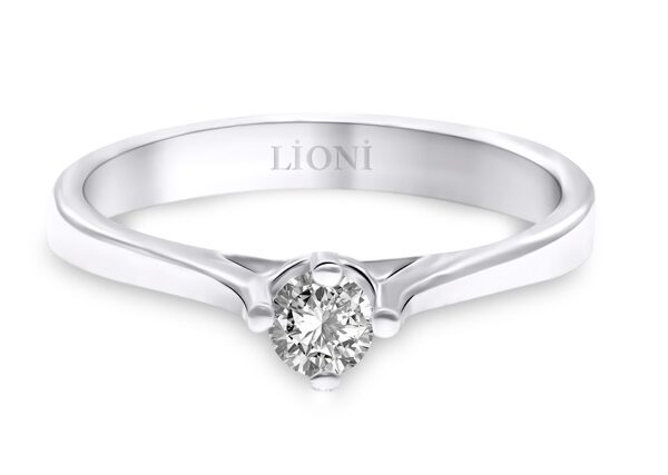 0,14 Ct Round Cut Diamond Ring