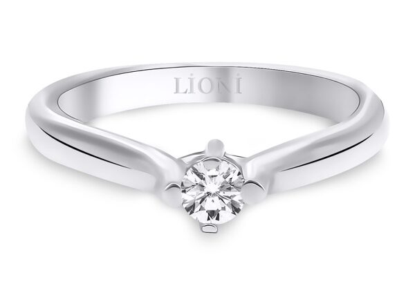 0,16 Ct Round Cut Diamond Ring