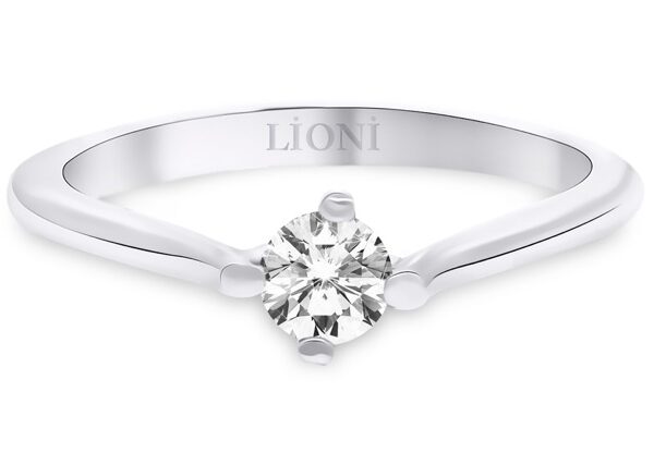 0,16 Ct Round Cut Diamond Ring