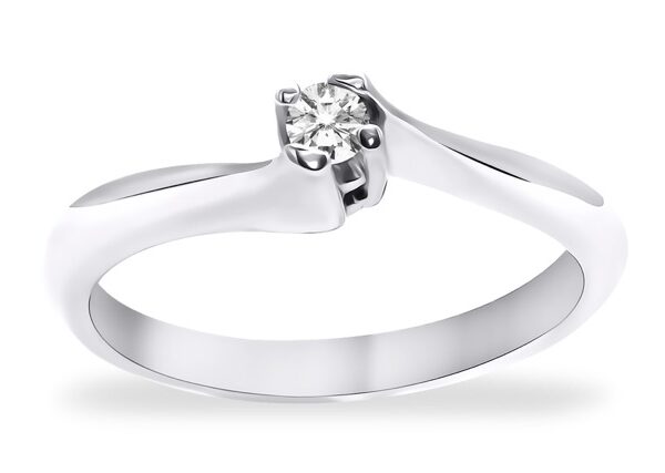 0,06 Ct Round Cut Diamond Ring