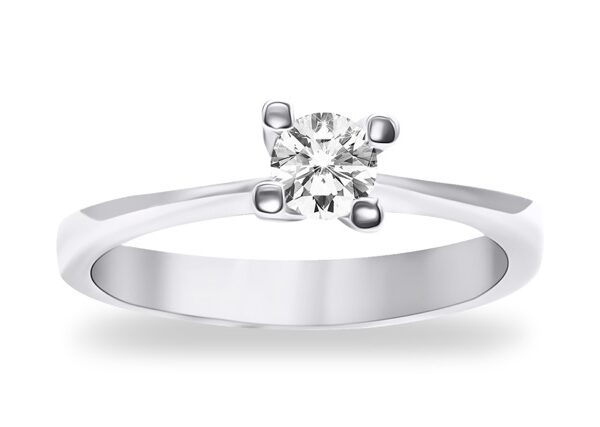 0,36 Ct Round Cut Diamond Ring