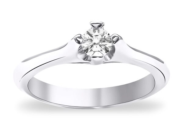 0,15 Ct Round Cut Diamond Ring