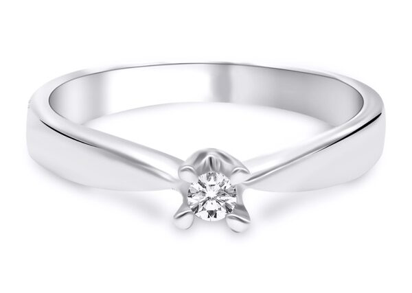 0,08 Ct Round Cut Diamond Ring