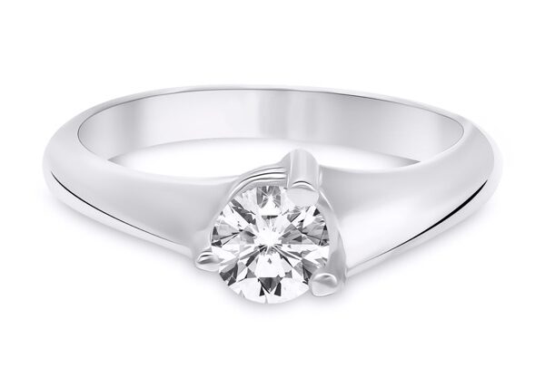 0,3 Ct Round Cut Diamond Ring