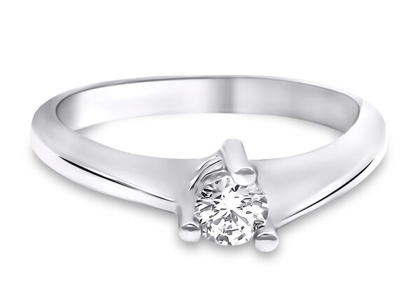 0,22 Ct Round Cut Diamond Ring