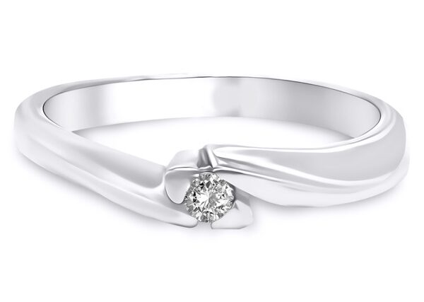 0,07 Ct Round Cut Diamond Ring