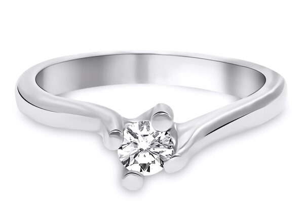 0,22 Ct Round Cut Diamond Ring