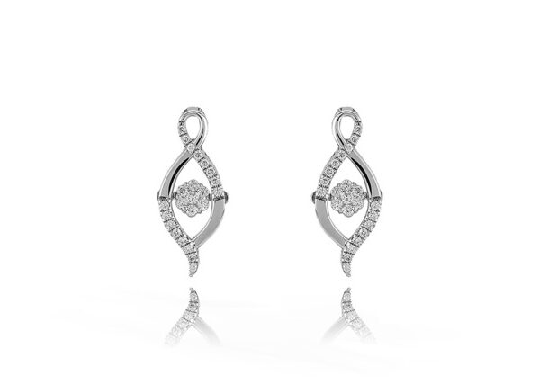 0,28 Ct Round Cut Diamond Earring