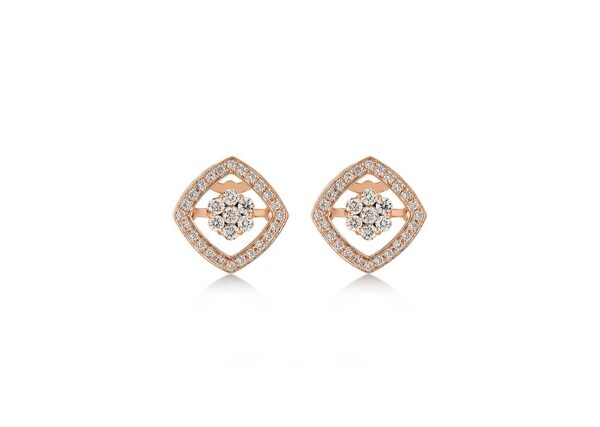 0,42 Ct Round Cut Diamond Earring
