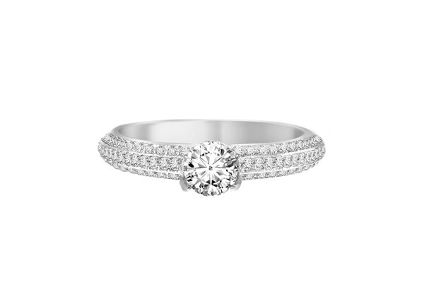 0,87 Ct Round Cut Diamond Ring