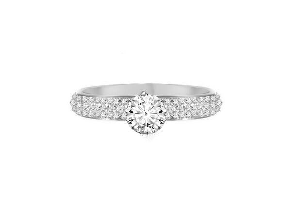 0,88 Ct Round Cut Diamond Ring