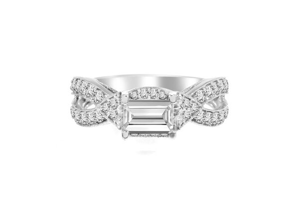 1,2 Ct Baget Cut Diamond Ring