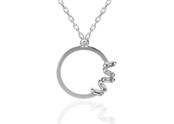 0,21 Ct Baget Cut Diamond Earring