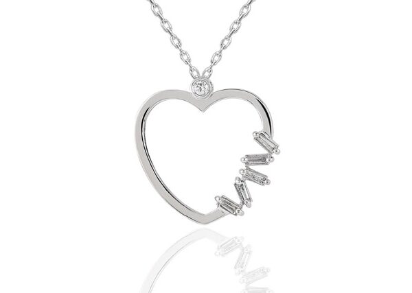 0,2 Ct Baget Cut Diamond Necklace