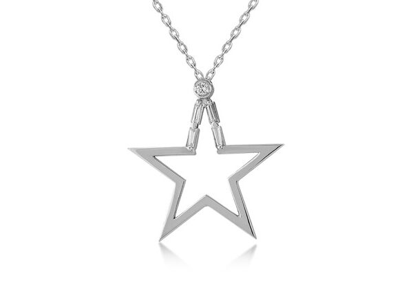 0,15 Ct Baget Cut Diamond Necklace