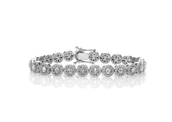 6,67 Ct Rose Cut Cut Diamond Bracelet