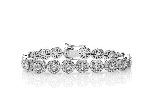 8,86 Ct Rose Cut Cut Diamond Bracelet
