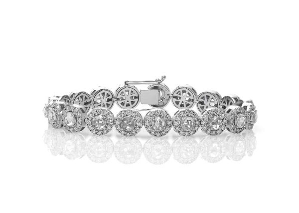 11,72 Ct Rose Cut Cut Diamond Bracelet