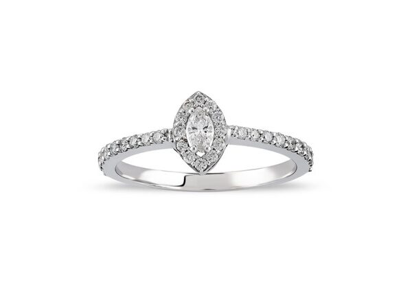 0,43 Ct Round Cut Diamond Ring