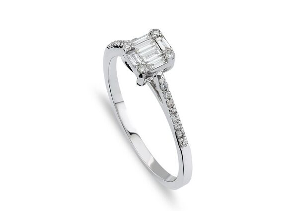 0,41 Ct Round Cut Diamond Ring