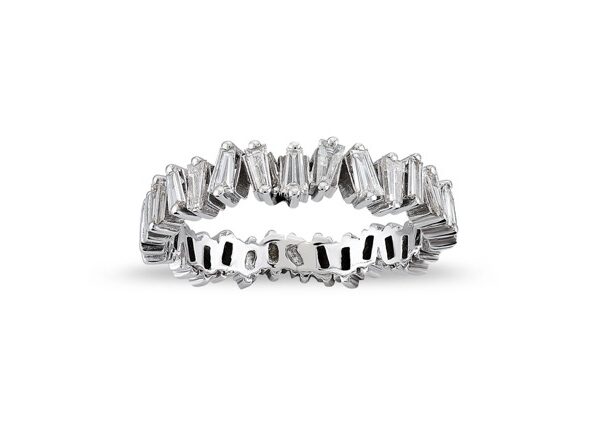 0,42 Ct Trapeze Cut Diamond Ring