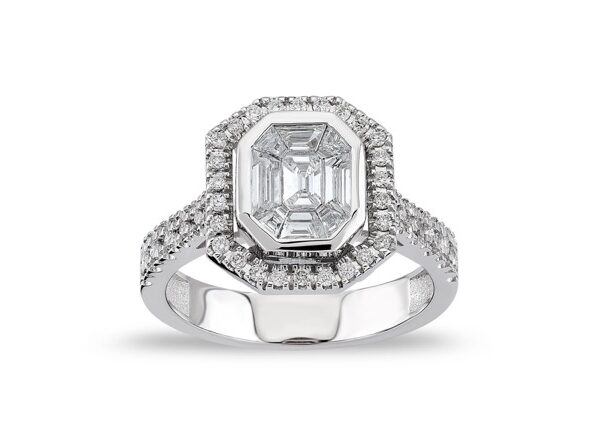 0,69 Ct Round Cut Diamond Ring