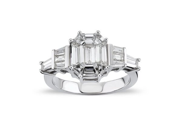 1,47 Ct Pie cut Cut Diamond Ring